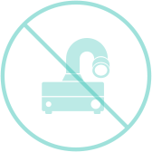 Icon of a fume extractor with a prohibition symbol