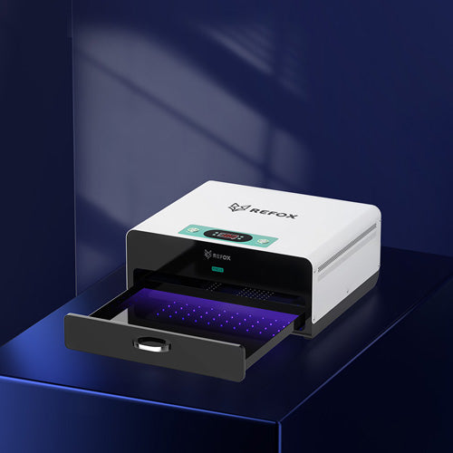 refox rm26 with a purple light on a dark blue background