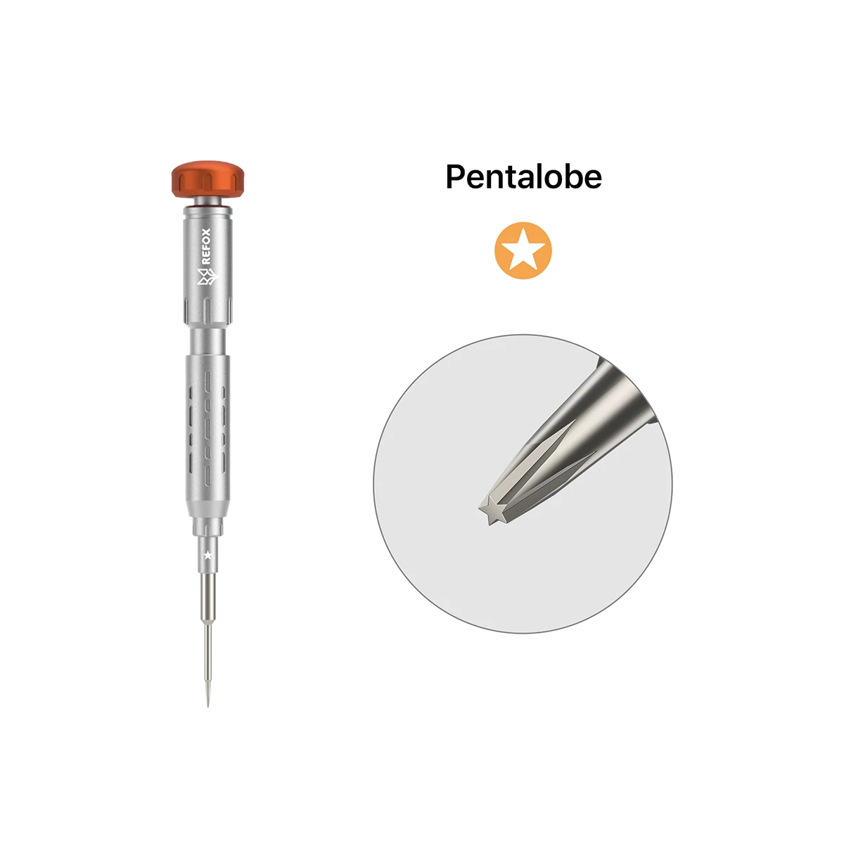 Screwdriver with Pentalobe head on a white background