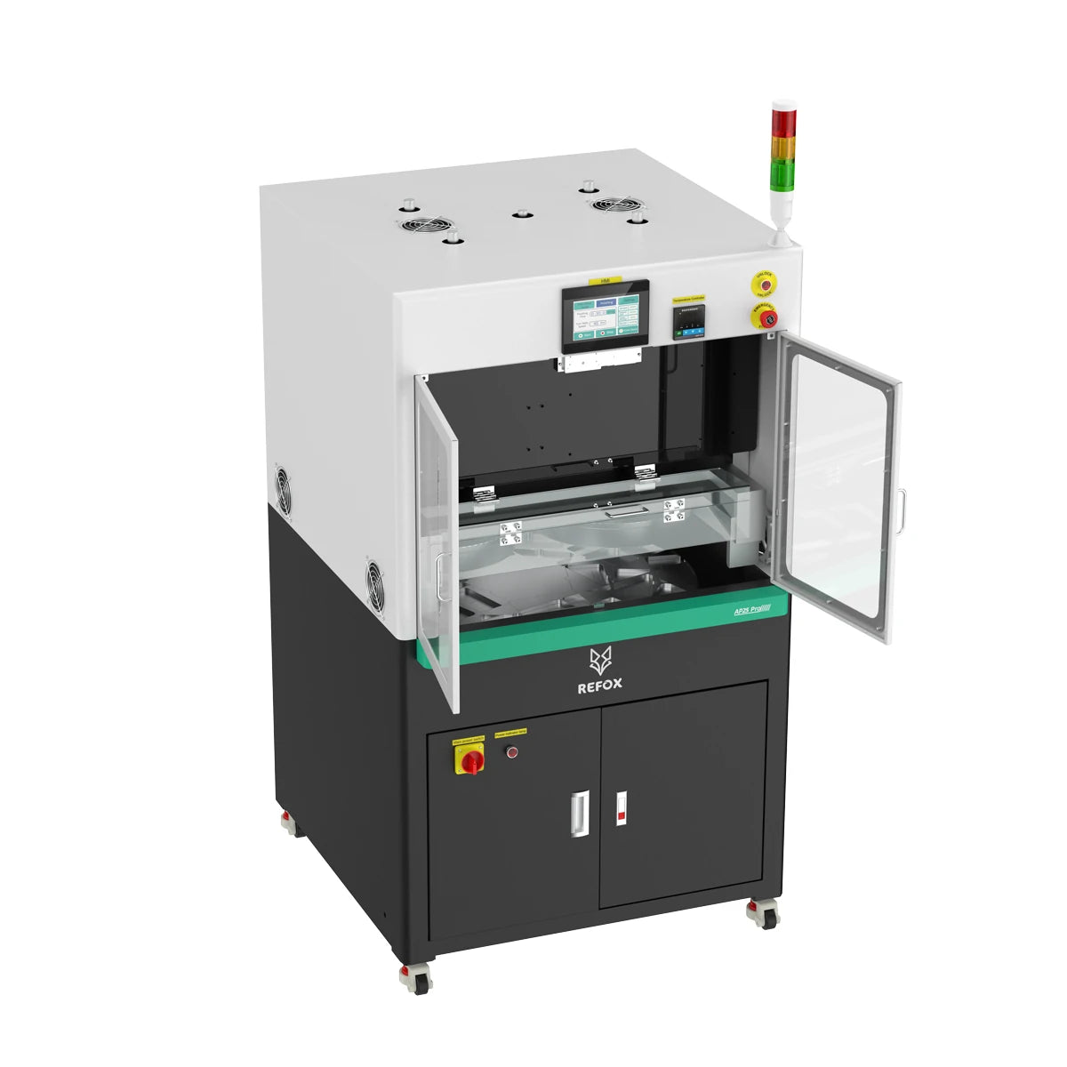 refox ap25 machine with open door on a white background