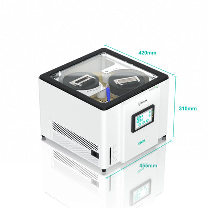 refox ap32 with digital display and measurement dimensions on a white background