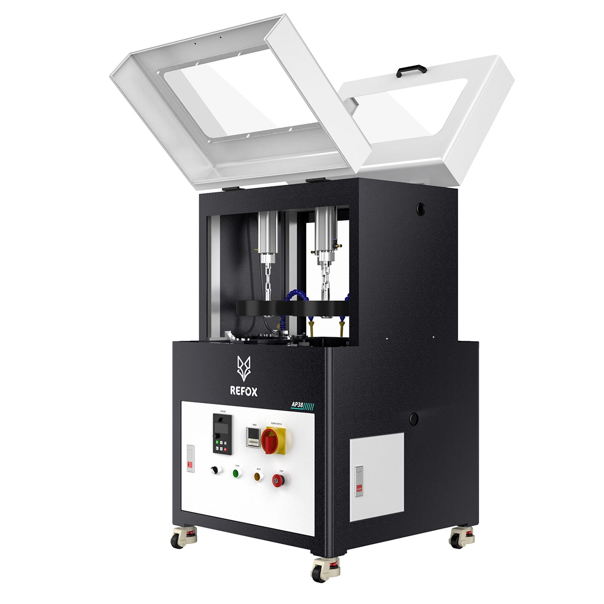 ap38 grinding and polishing machine with 'REFOX' branding on a white background