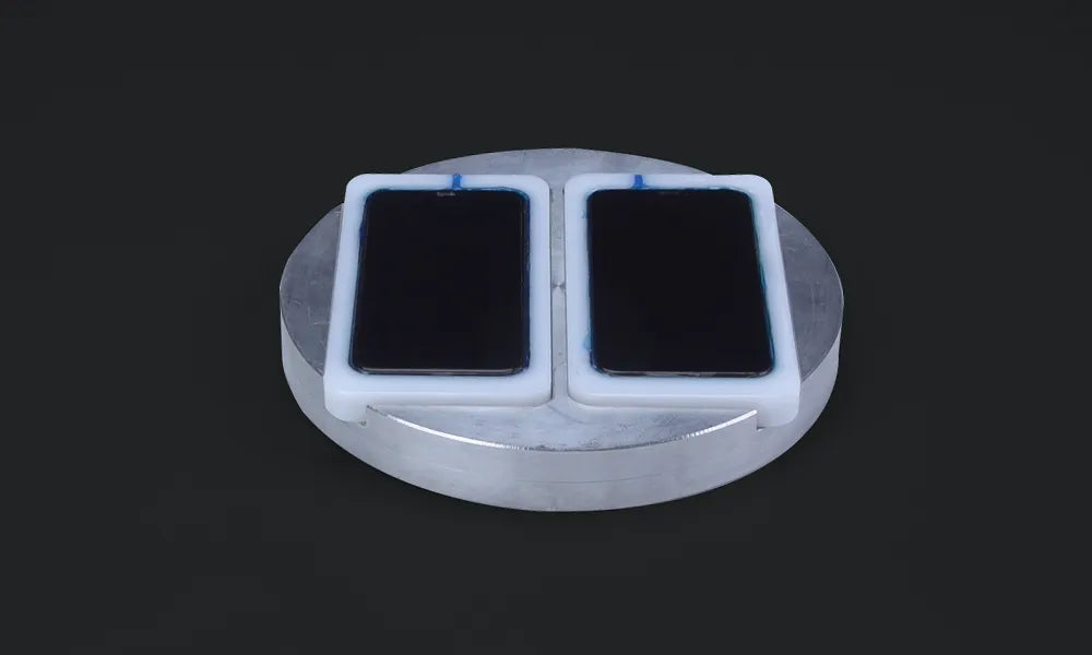 placed two phone on a ap38 machine