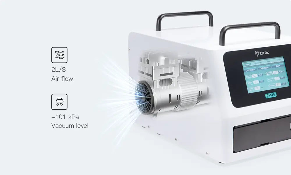 refox fm45 machine with digital display on a white background