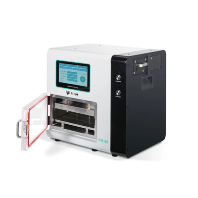 refox fm50 lamination machine with open door on a white background