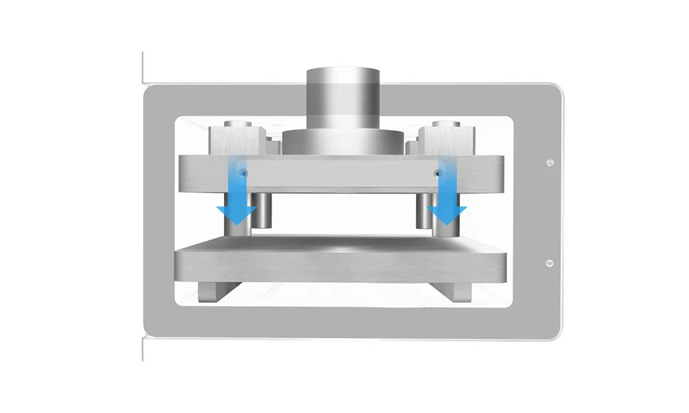 refox fm50 with blue arrows indicating movement on a white background