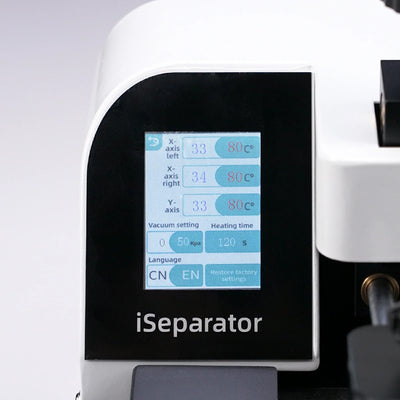 iSeparator-Maschine mit Digitalanzeige auf weißem Hintergrund