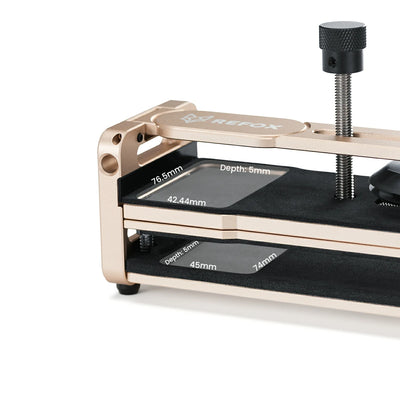 Refox RS51 met meetmarkeringen op een witte achtergrond.