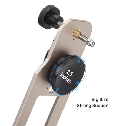 Phone holder with a large suction cup labeled '2.5 inches' on a white background