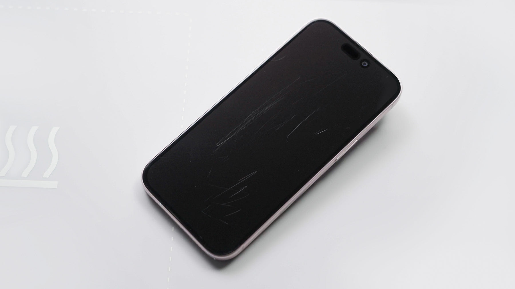 scratch iPhone on a white background