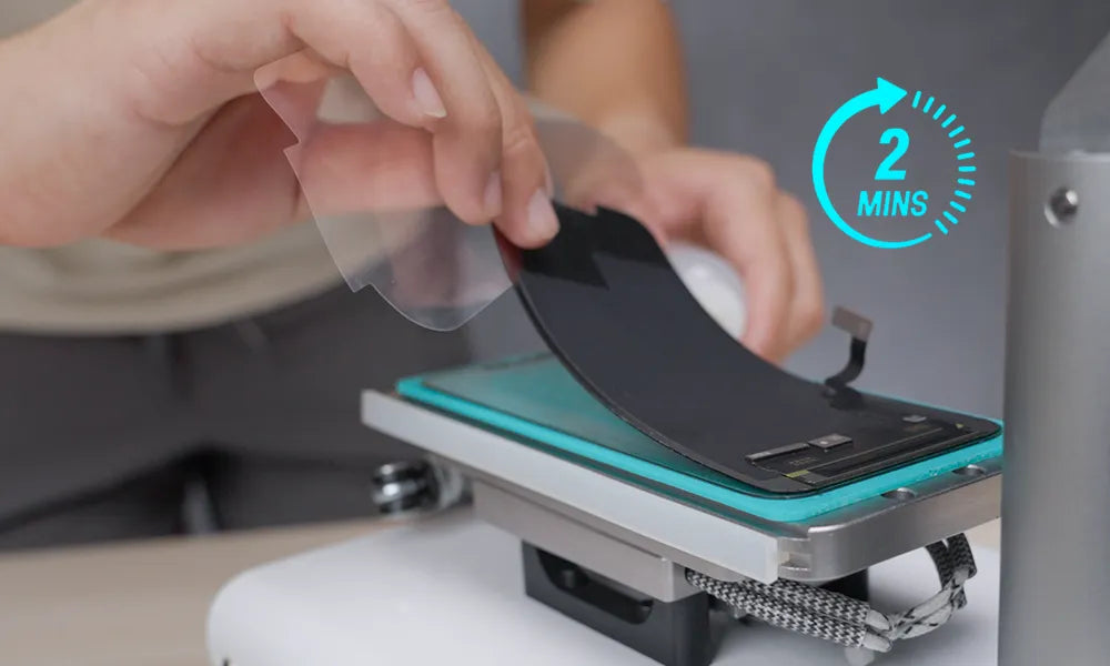 Person separating front glass using rk10